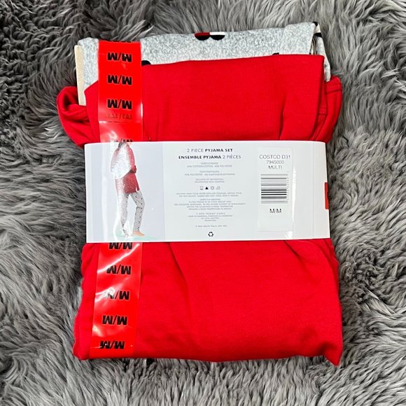 Tommy Hilfiger | Women's 2 Piece Pyjama Set | Red & Grey | Various Sizes - Picture 2 of 4